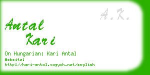 antal kari business card